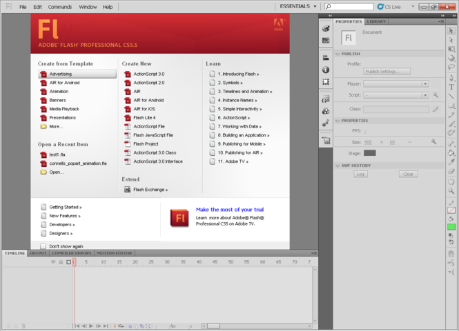 adobe flash cs6 menu templates free download